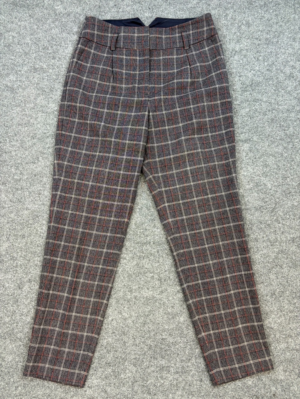 Express Glen Plaid Ankle High Rise Slim Trouser Pants | Career Office Y2K | 8R - Picture 2 of 16